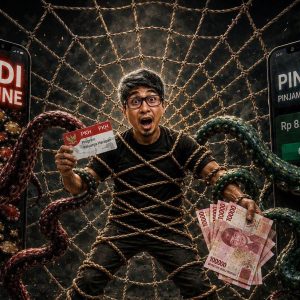 Dokumentasi Miniatur seorang mendapatkan Bantuan PKH main Judol (Dok:AI)