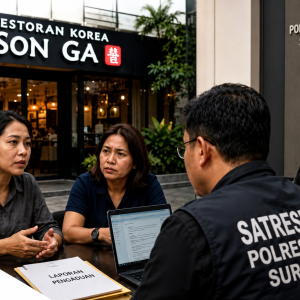 Dokumentasi AI Seorang Perempuan Melaporkan dirinya atas Kekerasan Seksual (Dok: AI)